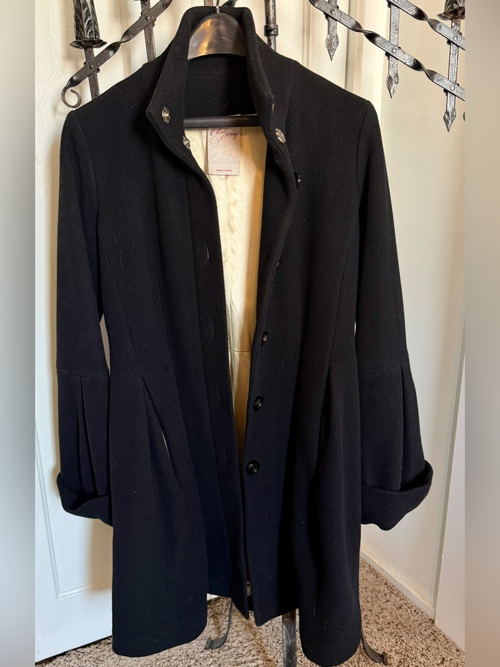 Black Chulo Pony Pea Coat